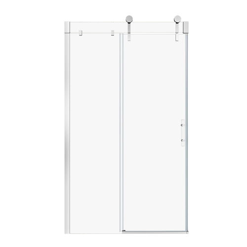 Zitta Shower door 60", in alcove, in chrome