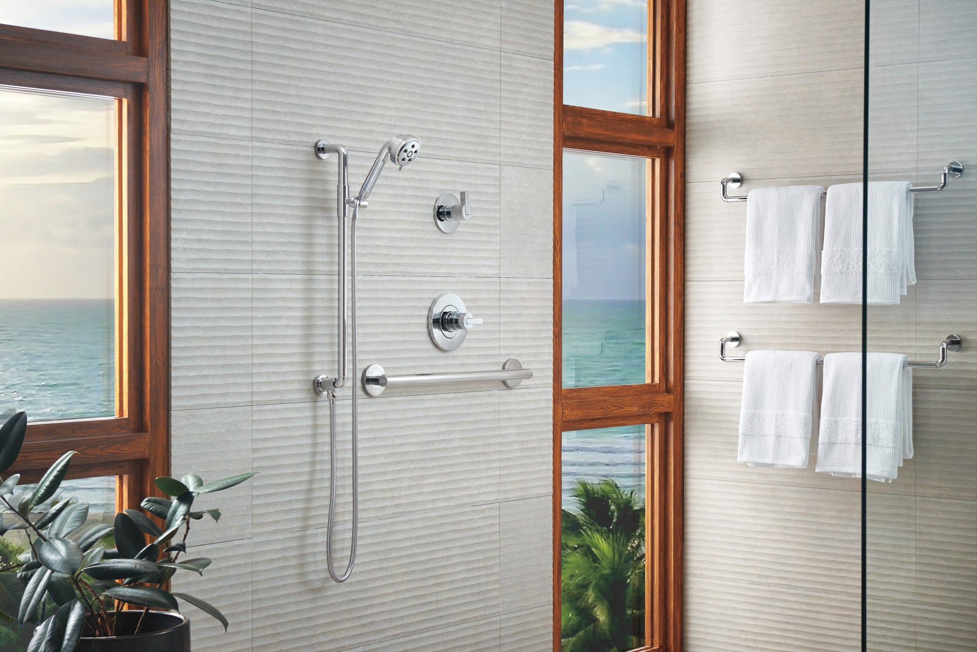 Brizo 24" Linear Round Grab Bar lifestyle