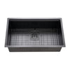 32" Workstation Under Mount Single Bowl Kitchen Sink In 16 Gague - UNS3000P