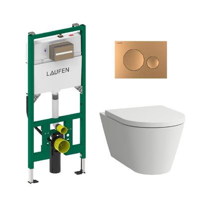Laufen Kartell Combipack Advanced Washdown Rimless Incl Flush Plate Seat And Cover With Lowering System Wall-Hung Toilet