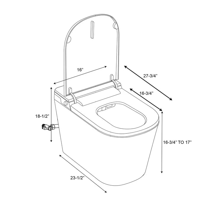 Kodaen HygeniQ Smart toilets with built-in tank Integrated Smart Toilet - SMT-M6