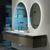 Viora Frameless Oval LED Bathroom Mirror – 37" x 18"