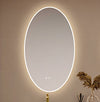 Cresta Frameless Oval LED Bathroom Mirror – 37" x 18"