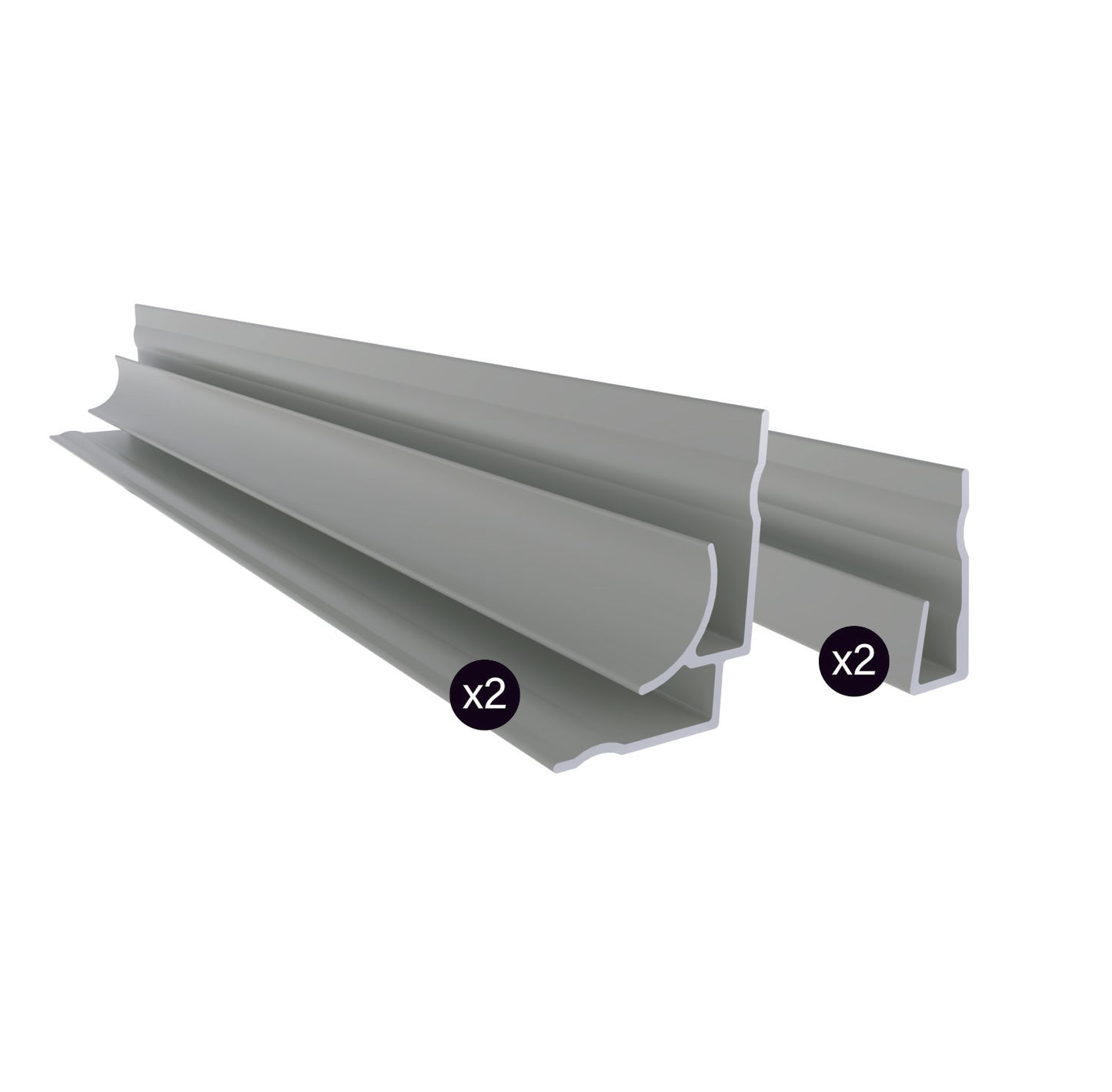 Zitta Aluminum kit for alcove installation black