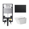 Alps Jewel Elongated Dual-Flush Wall-Mounted Toilet & Seat with Duravit Carrier (1.6/1.1 gpf)
