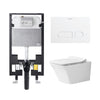 Alps Jewel Elongated Dual-Flush Wall-Mounted Toilet & Seat with Duravit Carrier (1.6/1.1 gpf)
