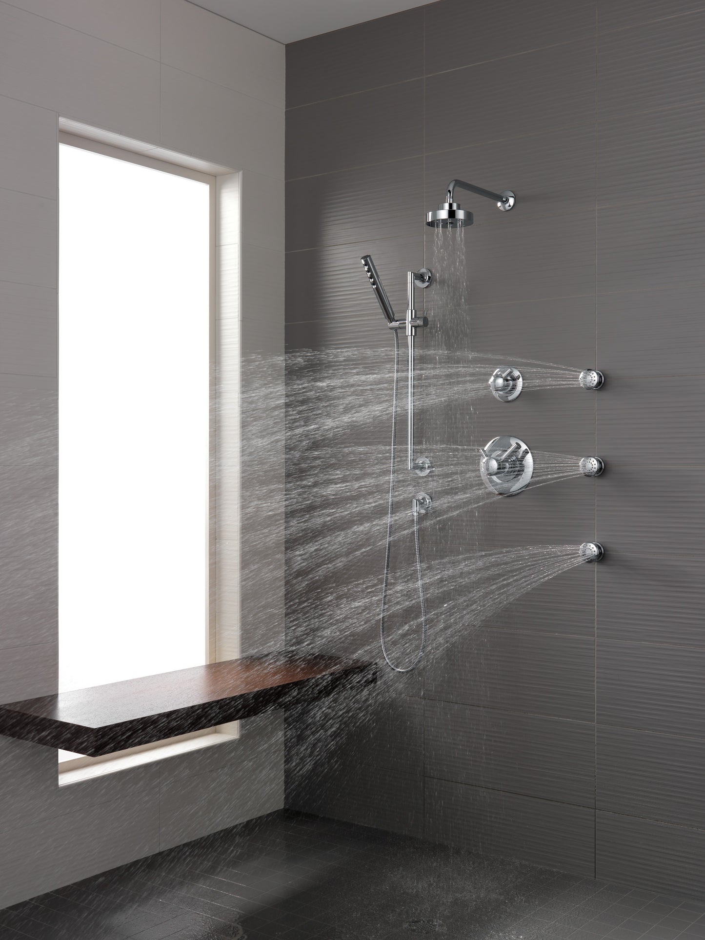Essential Shower Series Touch-Clean Round Body Spray lifestyle