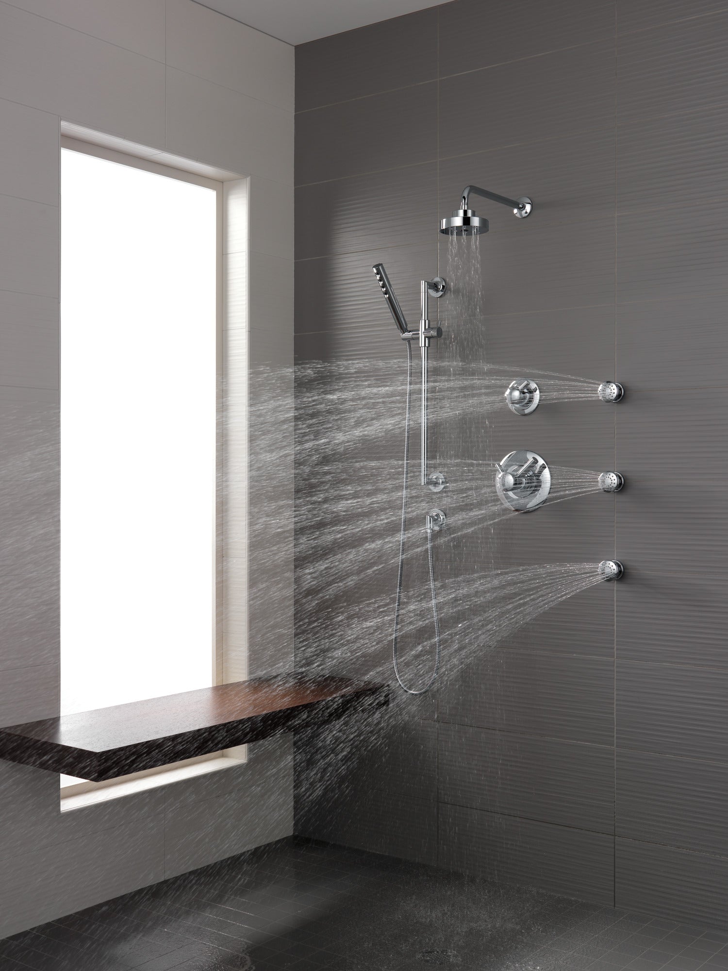Essential Shower Series Touch-Clean Round Body Spray lifestyle