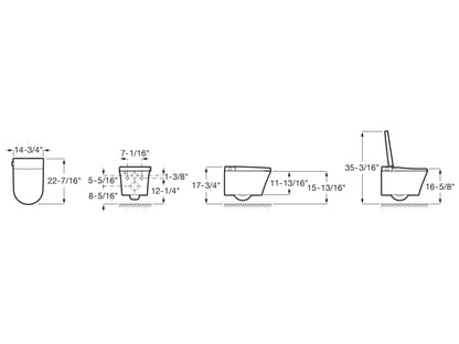 Roca In-Wash™ Omi wall-hung Smart Toilet