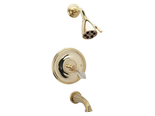 Phylrich REGENT CUT CRYSTAL Pressure Balance Tub and Shower Set PB2181