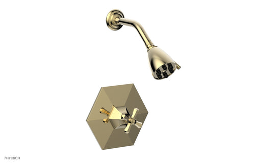 Phylrich LE VERRE & LA CROSSE Pressure Balance Shower Set - Cross Handle PB3171