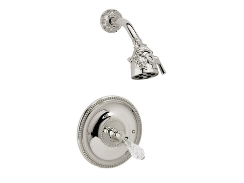 Phylrich DOLPHIN Pressure Balance Shower Set Cut Crystal Lever Handle PB3184