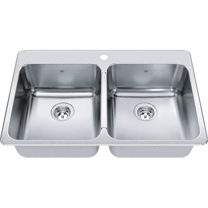 KINDRED Steel Queen Drop In Sink QDLA2233-8-3