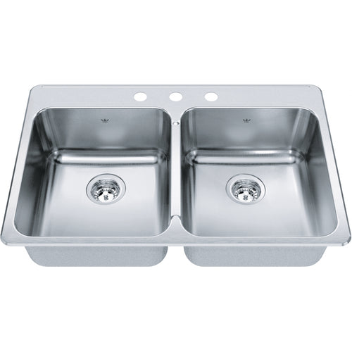 KINDRED Steel Queen Drop In Sink QDLA2233-8-3