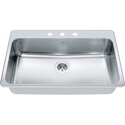 KINDRED Steel Queen Drop In Sink QSLA2233-8-3