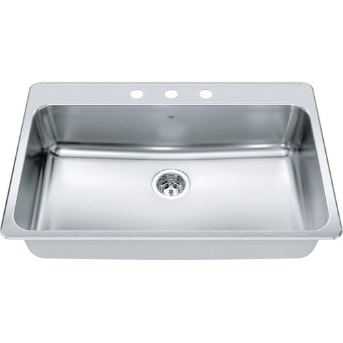 KINDRED Steel Queen Drop In Sink QSLA2233-8-3