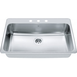 KINDRED Steel Queen Drop In Sink QSLA2233-8-3