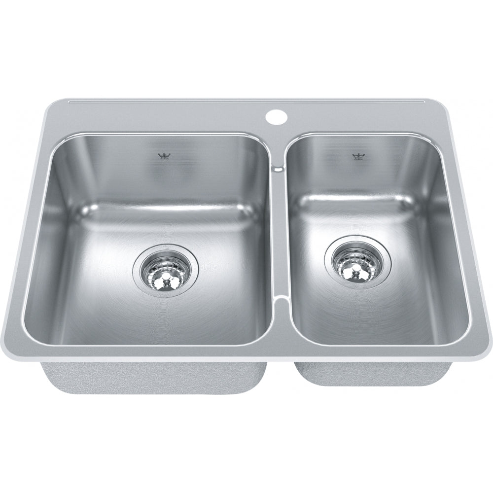 KINDRED Steel Queen Drop In Sink QCLA2027L-8-1