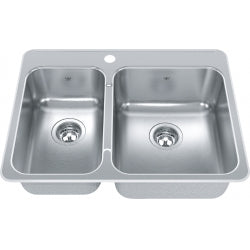 KINDRED Steel Queen Drop In Sink QCLA2027L-8-1
