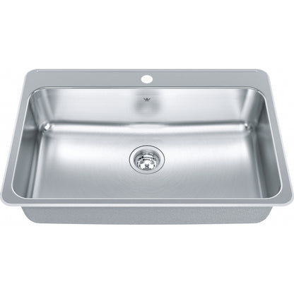 KINDRED Steel Queen Drop In Sink QSLA2031-8-3
