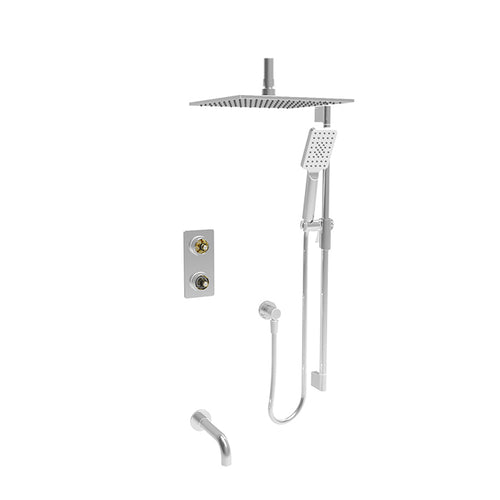 Baril Complete thermostatic pressure-balanced shower kit (handle options)