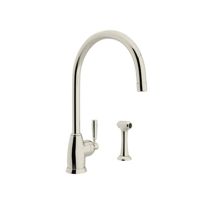 Holborn™ Kitchen Faucet With Side Spray - Polished Nickel | Model Number: U.4846LS-PN-2