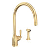 Holborn™ Kitchen Faucet With Side Spray - Satin English Gold | Model Number: U.4846LS-SEG-2