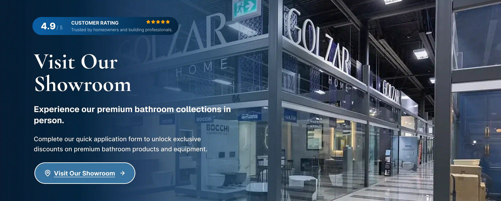 Physical Showroom Banner