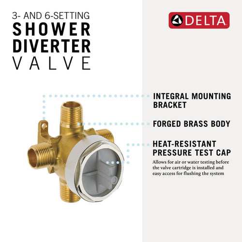 Delta 3- and 6-Setting Diverter Rough