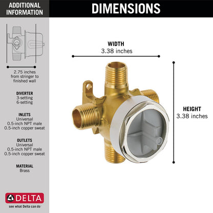 Delta 3- and 6-Setting Diverter Rough