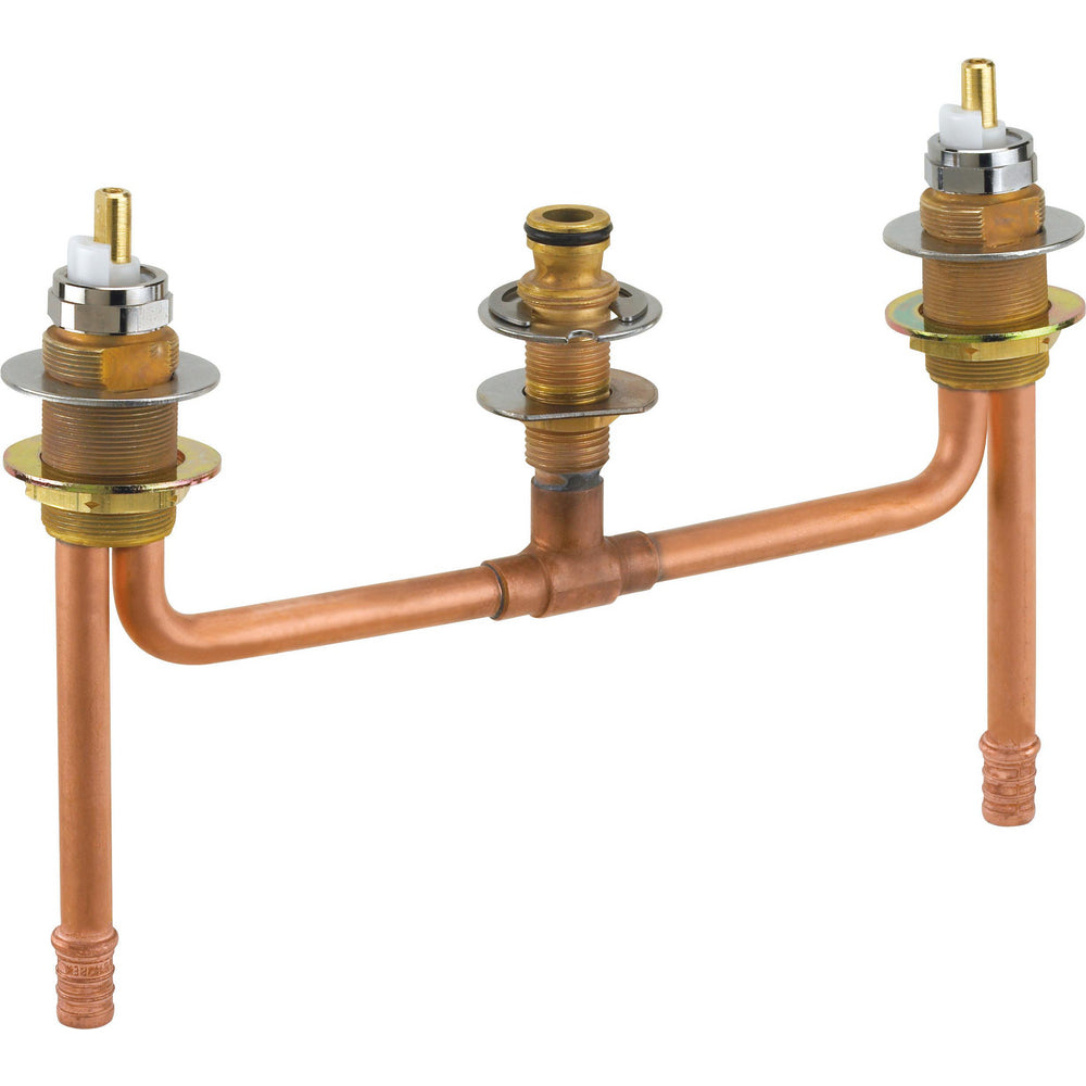 Builder Series Fixed 10-Inch Roman Tub Rough-In Kit, PEX - Chrome