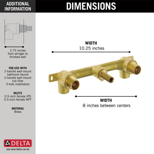 Delta Two Handle Wall Mount Rough