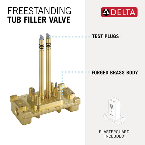 Delta Floor Mount Tub Filler - Rough with Stops