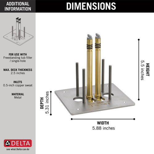 Delta Floor Mount Tub Filler - Rough