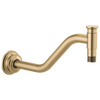 Invari 11" Angled Shower Arm And Flange - Brilliance® Luxe Gold®