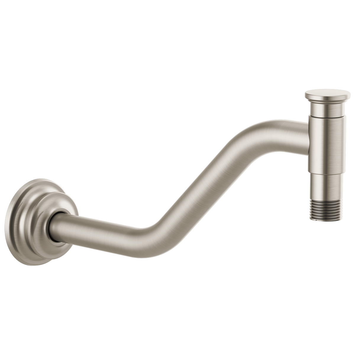 Invari 11" Angled Shower Arm And Flange - Brilliance® Luxe Nickel®