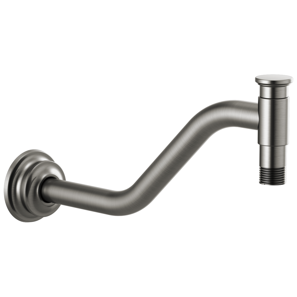 Invari 11" Angled Shower Arm And Flange - Brilliance® Luxe Steel®