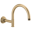 Invari 12 1/8" Arc Shower Arm And Flange - Brilliance® Luxe Gold®