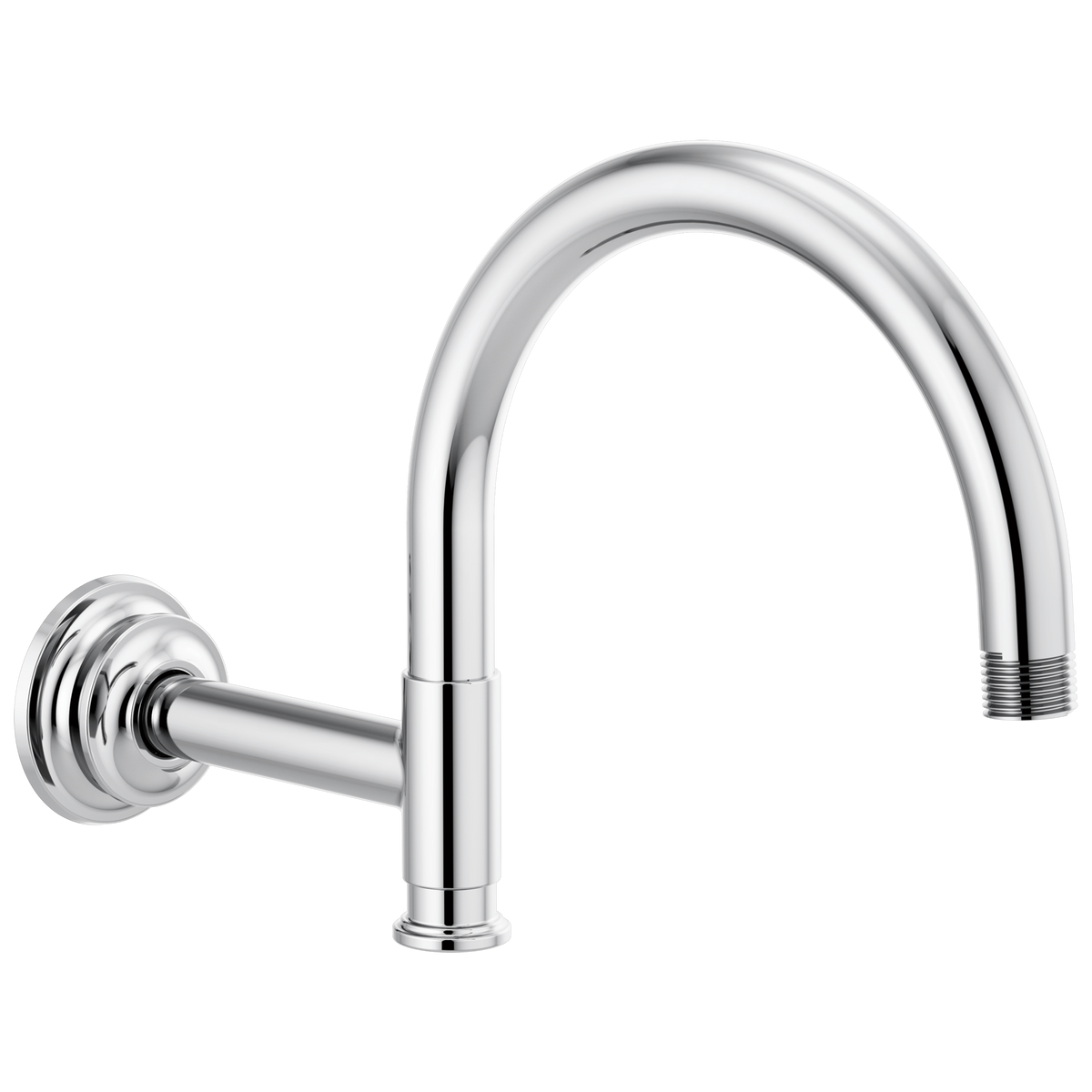 Invari 12 1/8" Arc Shower Arm And Flange - Polished Chrome