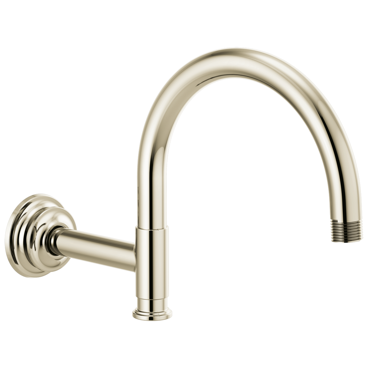 Invari 12 1/8" Arc Shower Arm And Flange - Brilliance® Polished Nickel