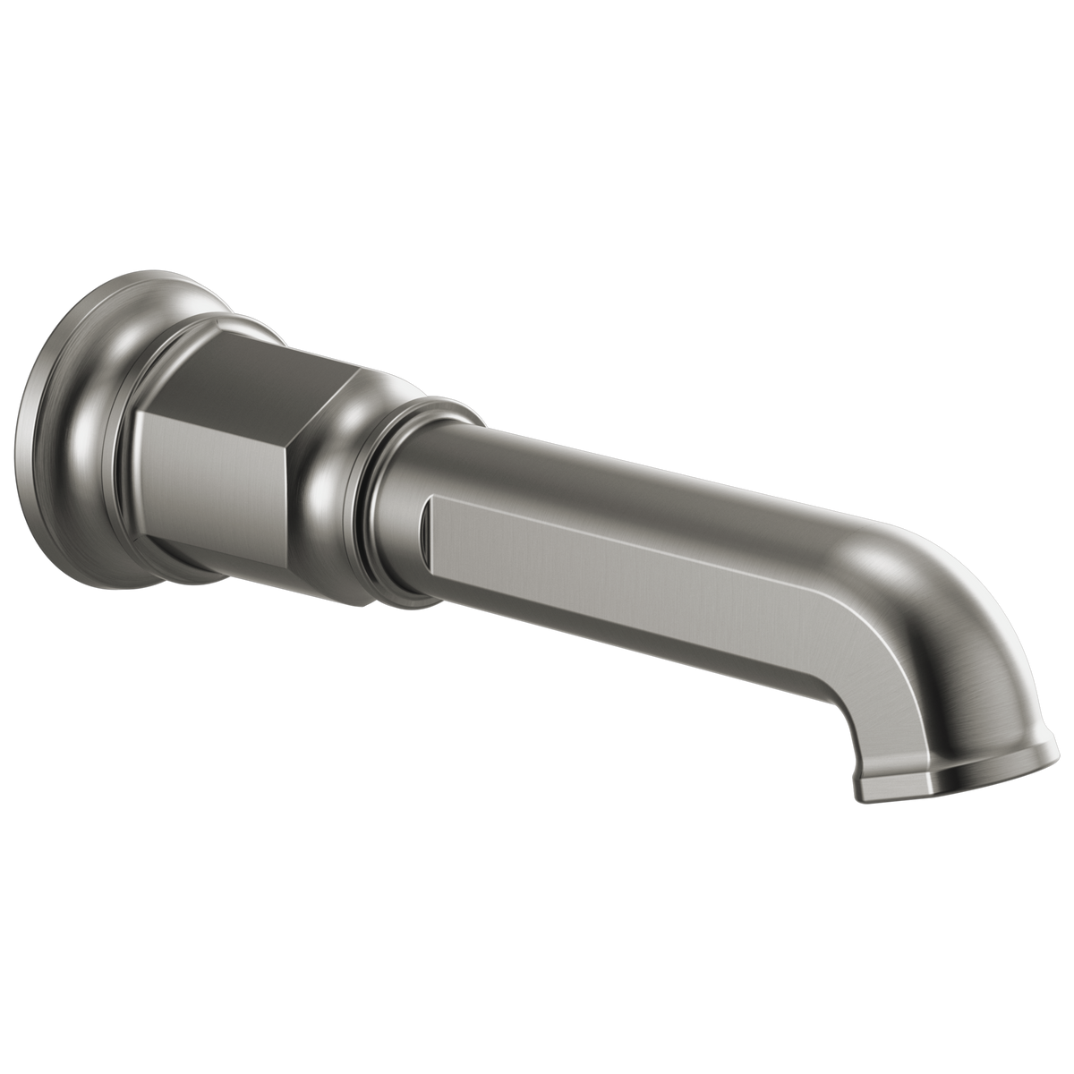 Invari Non-Diverter Tub Spout - Brilliance® Luxe Steel®