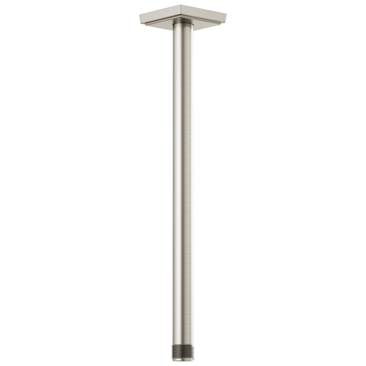 Essential Shower Series 14" Ceiling Mount Shower Arm And Square Flange - Brilliance® Luxe Nickel®