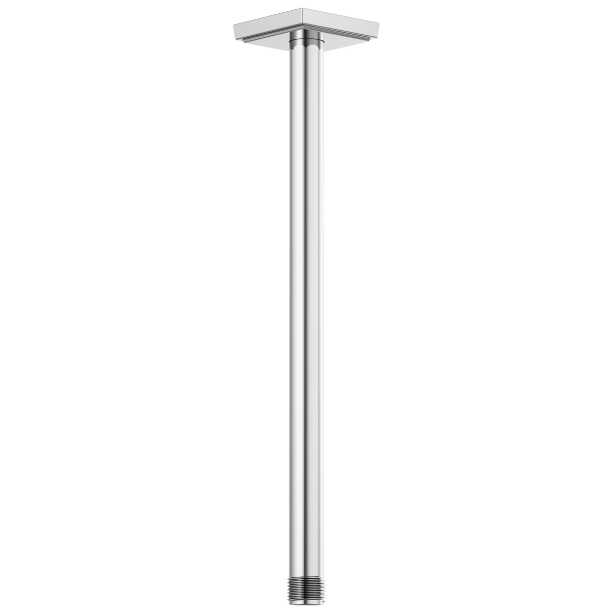 Essential Shower Series 14" Ceiling Mount Shower Arm And Square Flange - Polished Chrome
