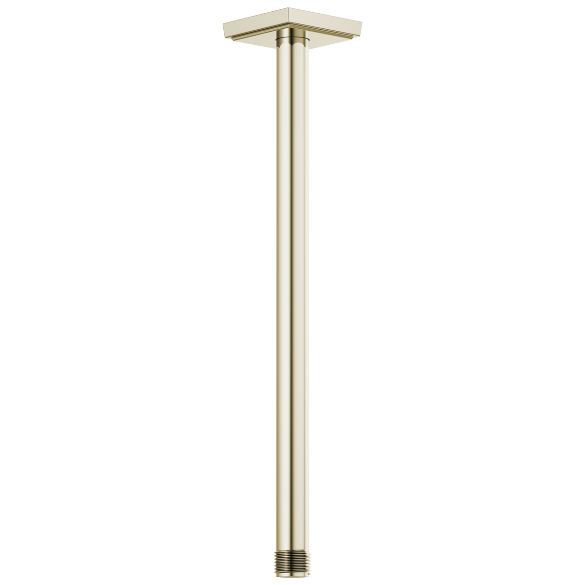 Essential Shower Series 14" Ceiling Mount Shower Arm And Square Flange - Brilliance® Polished Nickel
