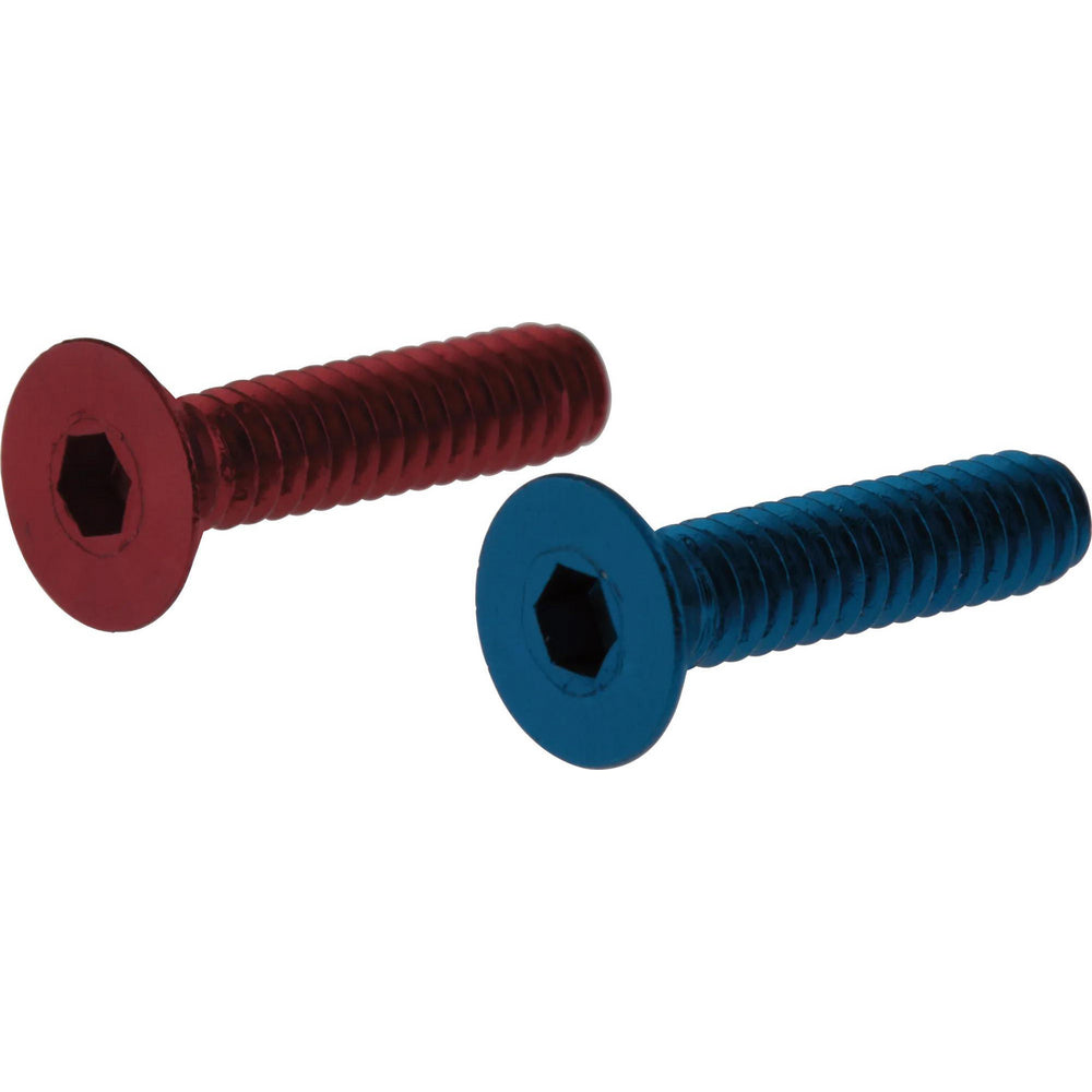 D-screws-(pair-red/ Blue) - Chrome