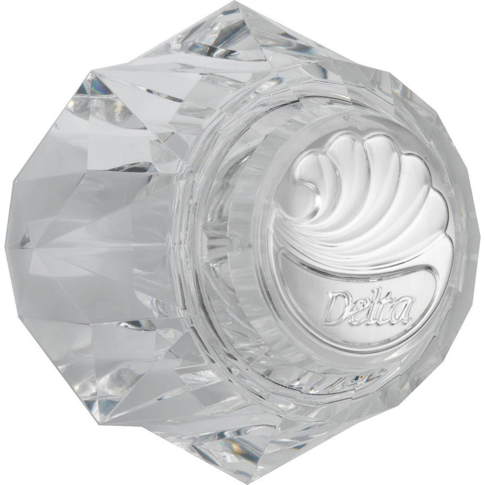 Clear Knob Handle Kit for Tub & Shower, with Button & Screw - Chrome