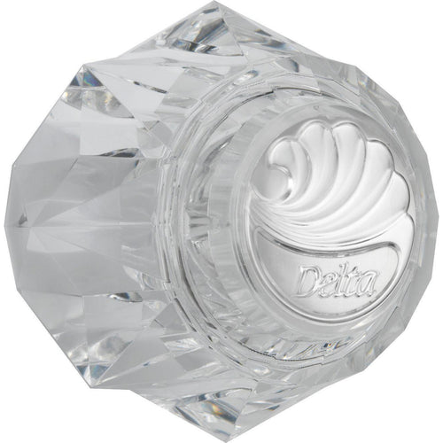 Clear Knob Handle Kit for Tub & Shower, with Button & Screw - Chrome