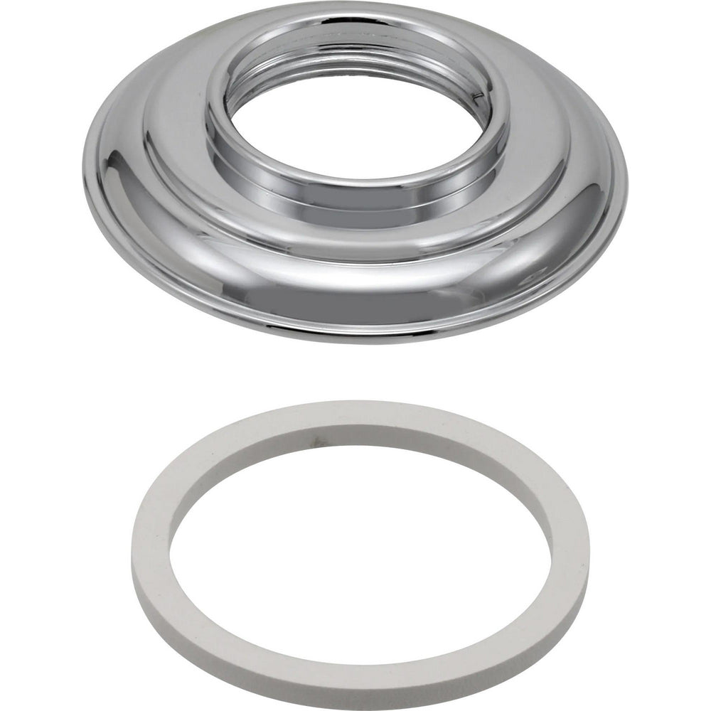 Victorian Widespread Faucet Base with Gasket, Chrome - Chrome