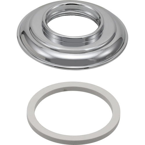 Victorian Widespread Faucet Base with Gasket, Chrome - Chrome