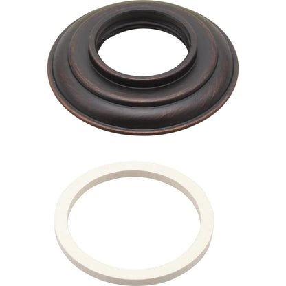 Victorian Widespread Faucet Base with Gasket, Chrome - Venetian Bronze